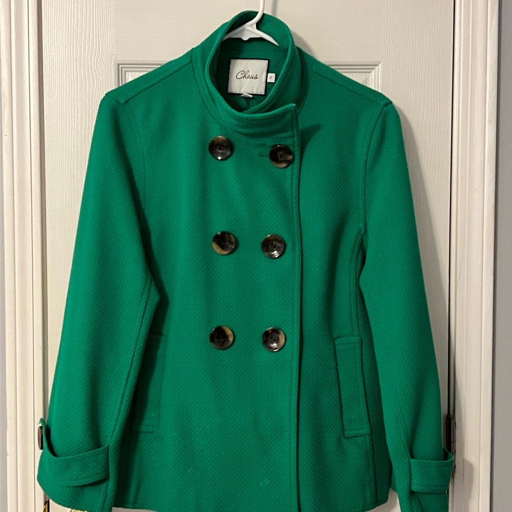 Vintage Chaus Irish Green Double-Breasted Women's Coat